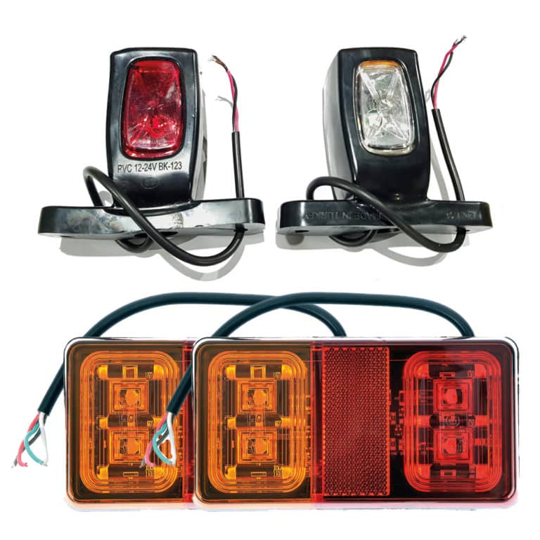 AGRISHOP Aanhangerverlichting, draadloos, led, 12/24 V, magnetische achterverlichting, 6 functies, wifi, aanhangerlicht, achterlicht, draadloos, afdekking, aanhanger, recyclebaar, waterdicht, e-mark
