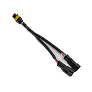 Splitter kabel Superseal 2 pins - detail met dubbele aansluiting