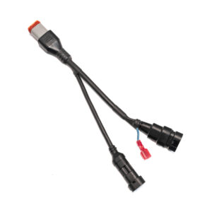 Adapterkabel CR-3009-P met positielichtaansluiting – Deutsch 3-polig naar 9005 CRAWER Plug-and-Play adapter voor CR-3009-P – met extra draad voor positielicht Adapterkabel voor CRAWER CR-3009-P koplamp – met losse positie­draad (Deutsch naar 9005)